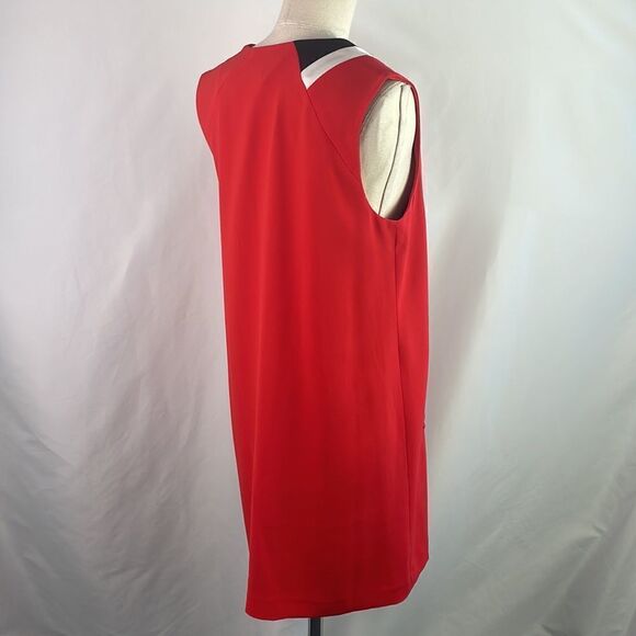 Rag and Bone Red With Black And Cream Striped Beck Mini Dress - Picture 4 of 6